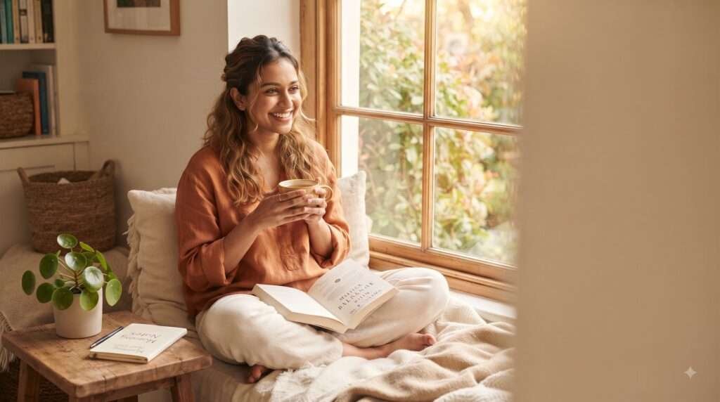 revive your life 3 Woman relaxing with tea 2K 202608171112 Revive Your Life
